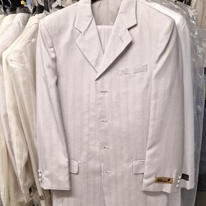 Boys SilverPinstripe Suit